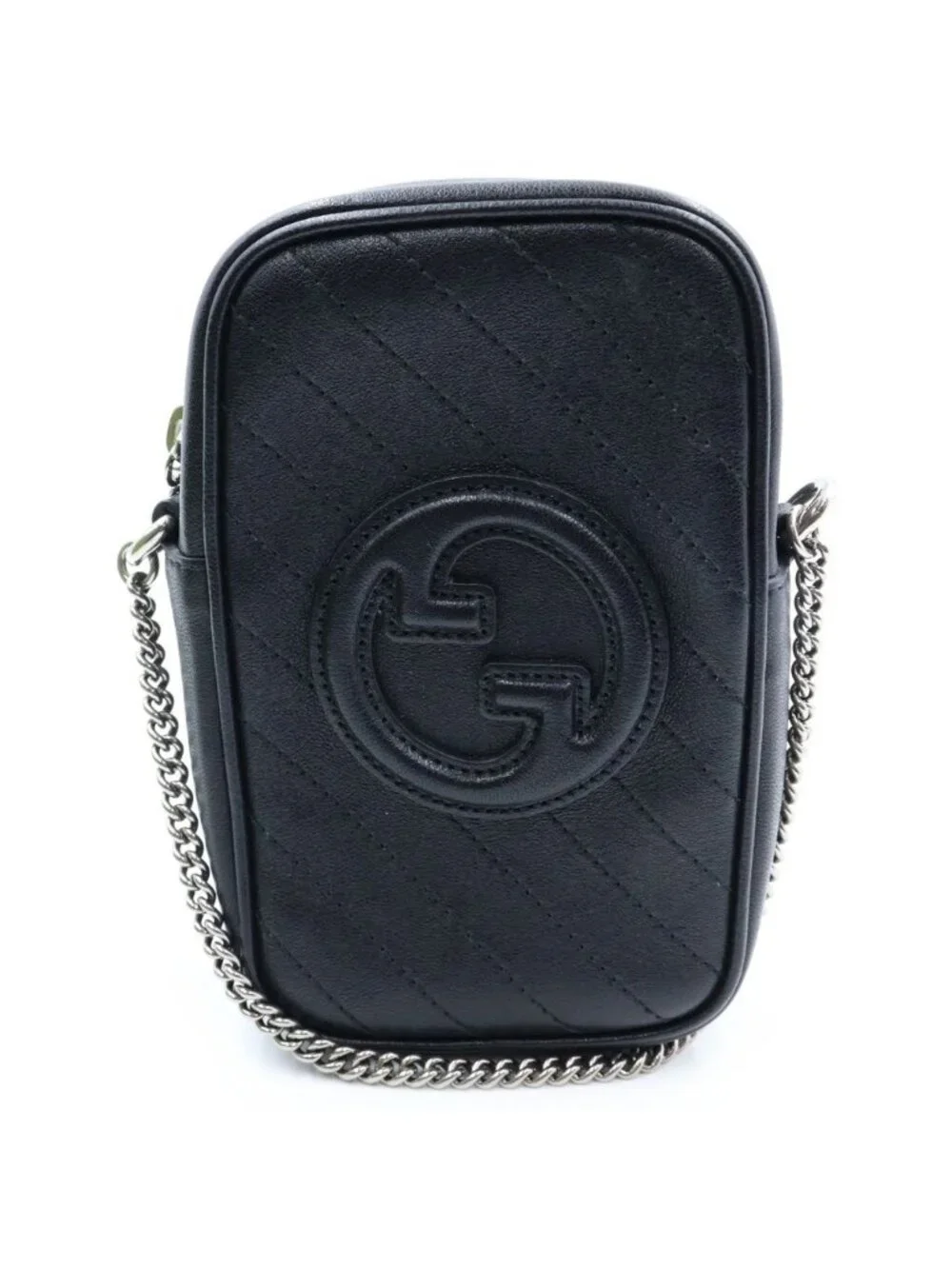 Gucci Blondie Mini Chain Shoulder Bag Leather Black